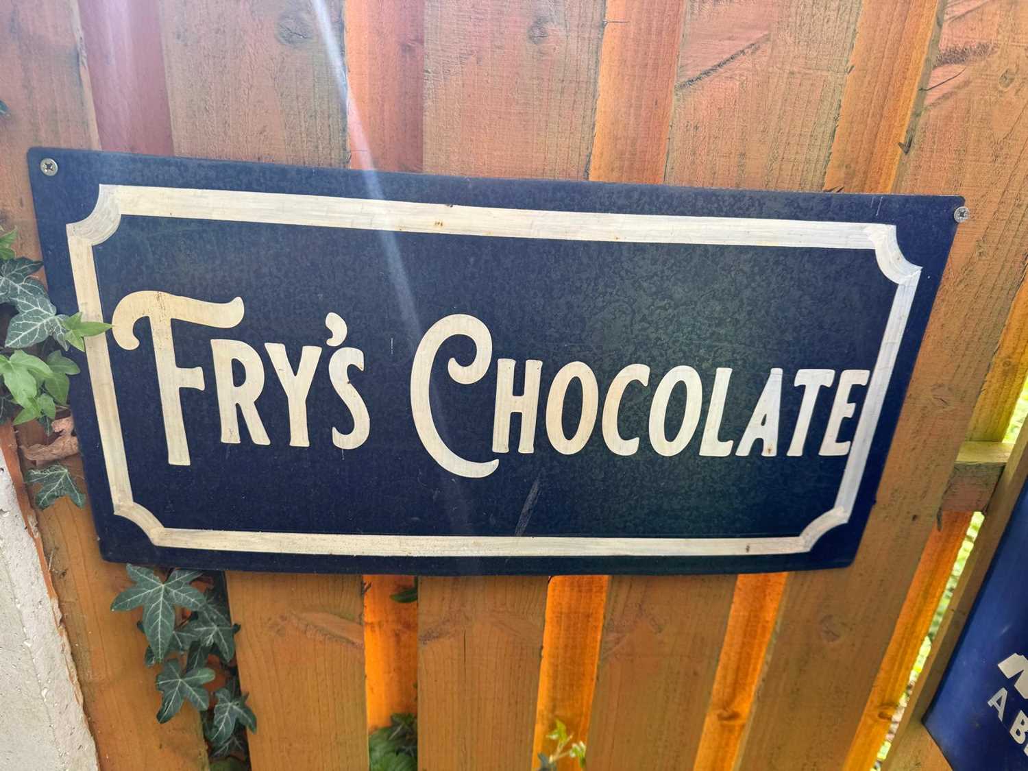 Lot 785 - FRY'S CHOCOLATE SIGN 22" x 11"