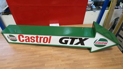 Lot 95 - WOODEN HAND MADE CASTROL GTX ARROW 48" LONG