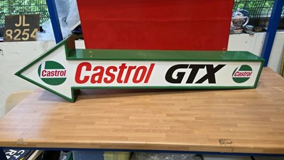 Lot 95 - WOODEN HAND MADE CASTROL GTX ARROW 48" LONG