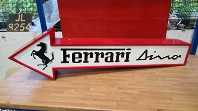 Lot 369 - WOODEN HAND MADE FERRARI DINO ARROW 48" LONG