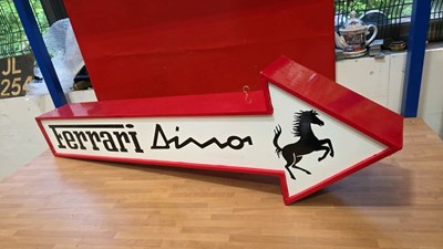 Lot 369 - WOODEN HAND MADE FERRARI DINO ARROW 48" LONG