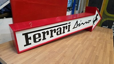 Lot 369 - WOODEN HAND MADE FERRARI DINO ARROW 48" LONG