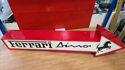 Lot 369 - WOODEN HAND MADE FERRARI DINO ARROW 48" LONG