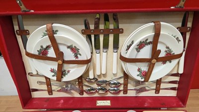 Lot 97 - CORACLE RED PICNIC SET