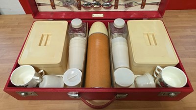 Lot 97 - CORACLE RED PICNIC SET