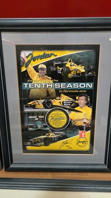 Lot 439 - FOUR FORMULA ONE FRAMED PRINTS / PICTURES