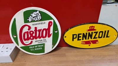 Lot 273 - SET OF 4 CAST IRON SIGNS