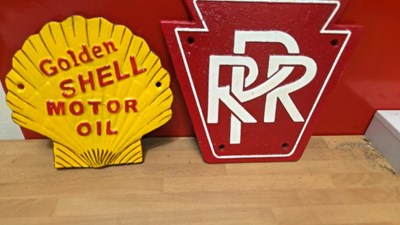 Lot 273 - SET OF 4 CAST IRON SIGNS