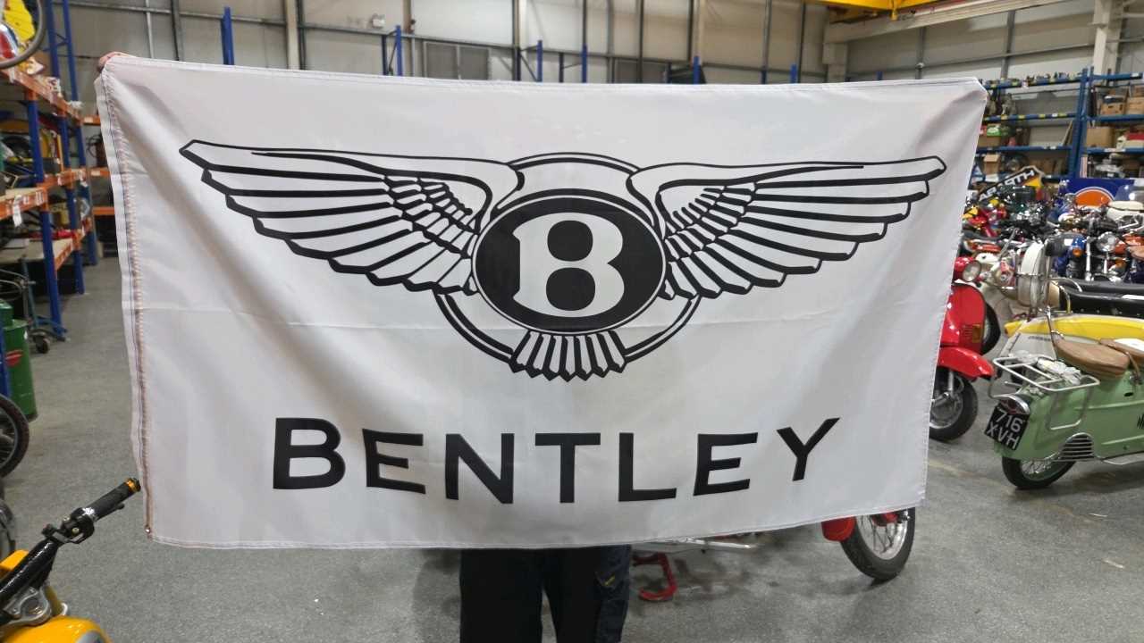 Lot 277 - BENTLEY , DOUBLE SIDED FLAG 55" X 33"