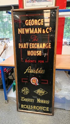 Lot 541 - EARLY 1950'S CAR DEALERSHIP MIRROR 72" X 28"