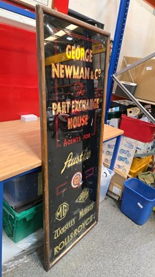 Lot 541 - EARLY 1950'S CAR DEALERSHIP MIRROR 72" X 28"