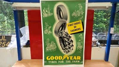 Lot 555 - ORIGINAL GOODYEAR TRACTOR TYRE POSTER 35" X 22"