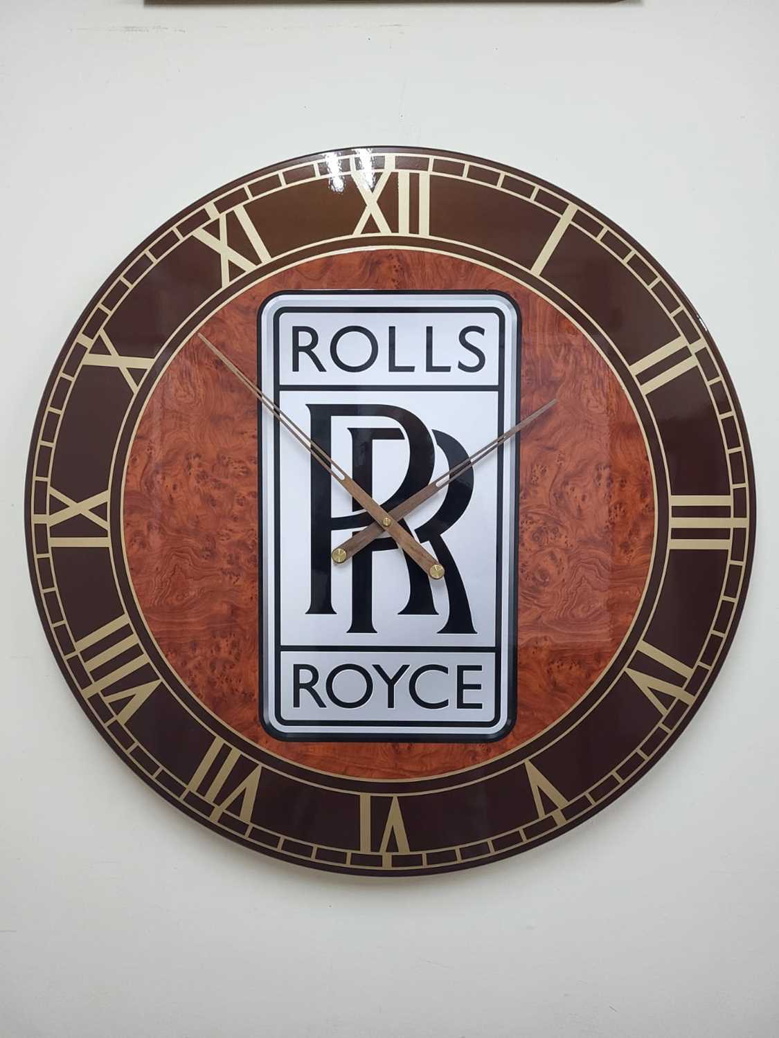Lot 5 - HANDMADE 32 INCH ROLLS ROYCE CLOCK