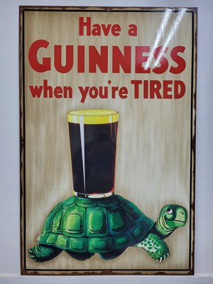 Lot 107 - HANDMADE GUINNESS FOR STRENGTH SIGN 39" X 26"