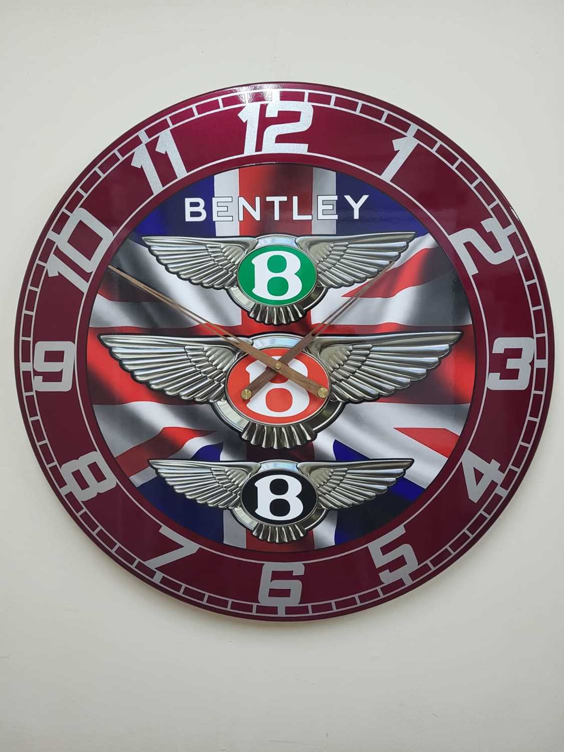 Lot 337 - HANDMADE 32" BENTLEY CLOCK