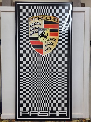 Lot 417 - HANDMADE PORSCHE SIGN 48" x 23"