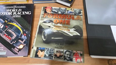 Lot 285 - SELECTION OF FRAMED PRINTS , BOOKS OF FORMULA 1