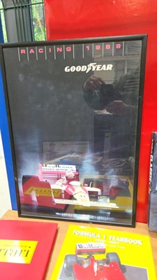 Lot 285 - SELECTION OF FRAMED PRINTS , BOOKS OF FORMULA 1