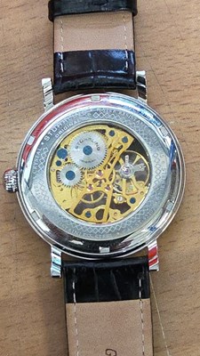 Lot 53 - STUHRLING 24 CARAT GOLD PLATED WATCH