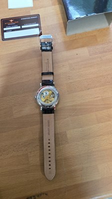 Lot 53 - STUHRLING 24 CARAT GOLD PLATED WATCH