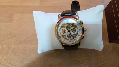Lot 153 - ROTARY 24 CARAT GOLD PLATED WATCH