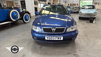 Lot 288 - 2003 VAUXHALL OMEGA ELITE V6 AUTO