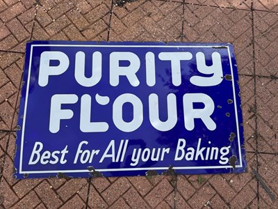 Lot 51 - PURITY FLOUR ENAMEL SIGN 48" X 30"