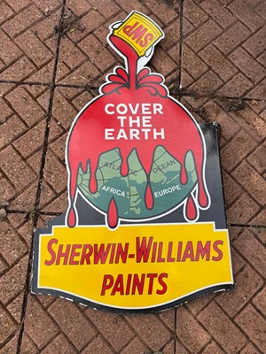 Lot 79 - SHERWIN-WILLIAMS PAINTS , DOUBLE SIDED SIGN 41" X 24"