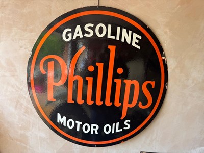 Lot 123 - PHILLIPS GASOLINE MOTOR OILS 30" DIA