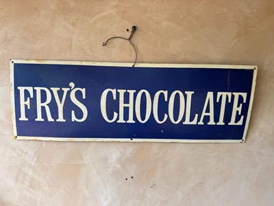 Lot 157 - FRY'S CHOCOLATE ENAMEL SIGN 36" X 12"