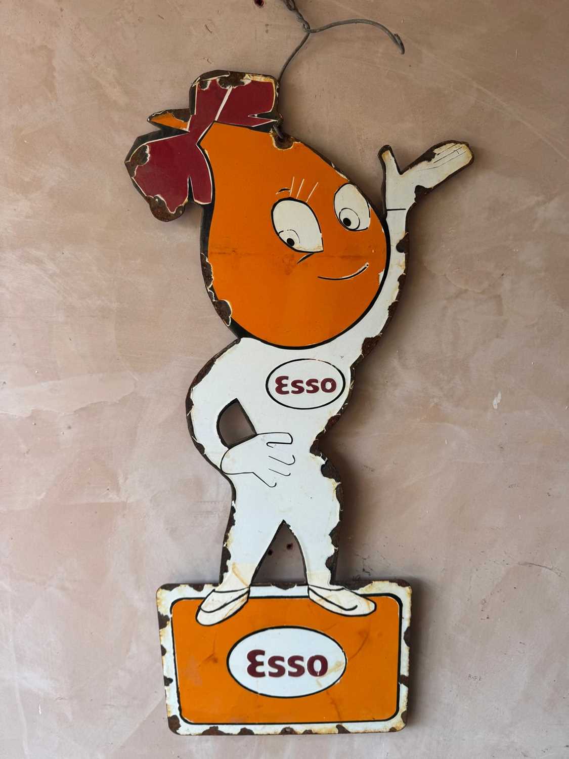 Lot 187 - MRS DRIP ESSO ENAMEL SIGN 30" x 12"