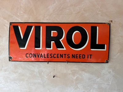 Lot 305 - VIROL ENAMEL SIGN 24" X 9.5"