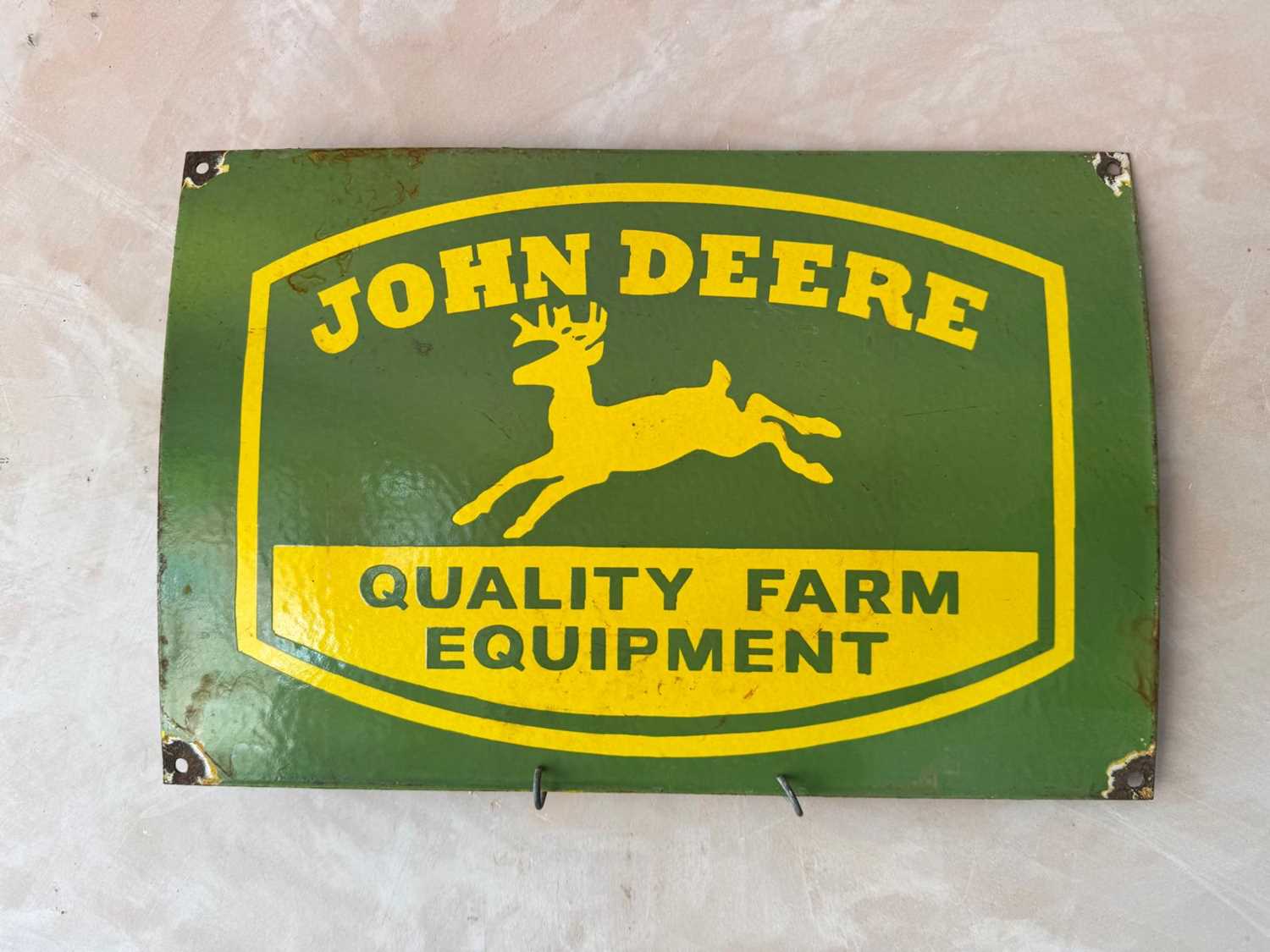 Lot 311 - JOHN DEERE ENAMEL SIGN 18" X 12"