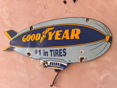 Lot 455 - GOOD YEAR TIRES ENAMEL SIGN 12" X 5.5"