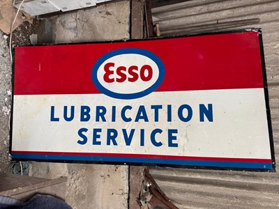 Lot 675 - ESSO LUBRICATION SERVICE SIGN 72" X 36"
