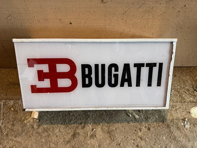 Lot 723 - BUGATTI LIGHT UP SIGN 24" X 12"