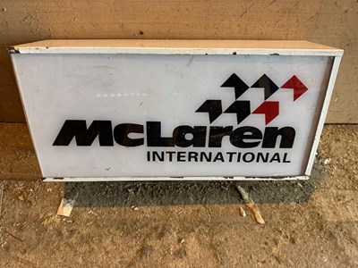 Lot 739 - McLAREN INTERNATIONAL LIGHT UP SIGN 24" X 12"