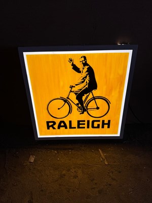 Lot 783 - RALEIGH LIGHT UP SIGN 24" X 24"