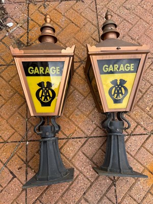 Lot 791 - PAIR OF AA GARAGE STYLE LAMPS