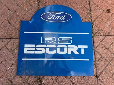 Lot 803 - FORD RS ESCORT SIGN 23" X 24"