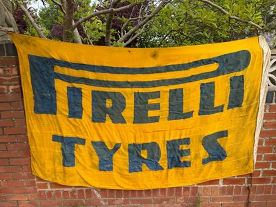 Lot 253 - PIRELLI TYRES FLAG 82" X 48"