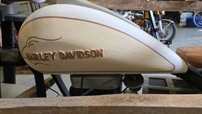 Lot 119 - SOLID WOOD FULL SIZE HARLEY DAVIDSON