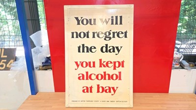Lot 300 - YOU WILL NOT REGRET THE DAY WOODEN SIGN 30" X 20"