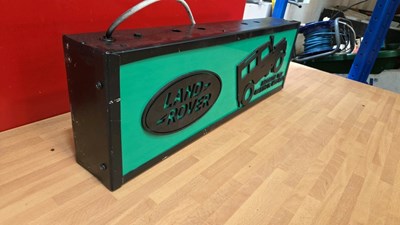 Lot 179 - LAND ROVER LIGHT UP SIGN 27" X 8"