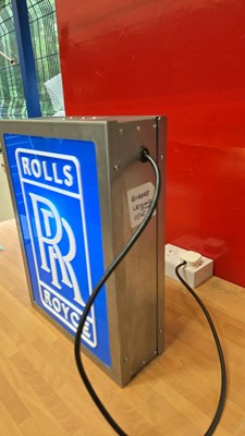 Lot 185 - ROLLS ROYCE , DOUBLE SIDED LIGHT UP SIGN 16" X 12"