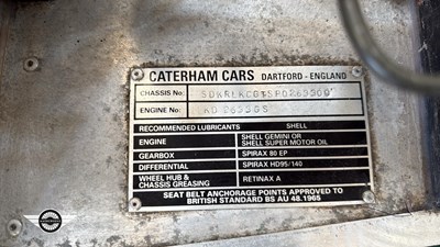 Lot 216 - 1993 CATERHAM SUPER 7