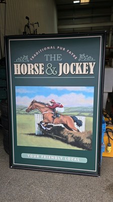 Lot 487 - HORSE & JOCKEY PUB SIGN 71" X 49"