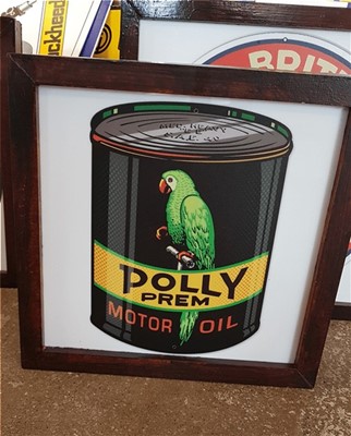 Lot 46 - POLLY PREMIUM MOTOR OIL LIGHTBOX