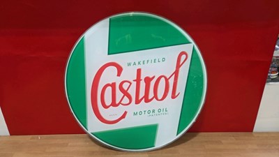 Lot 419 - WAKEFIELD CASTROL OIL PERSPEX SIGN 20" DIA