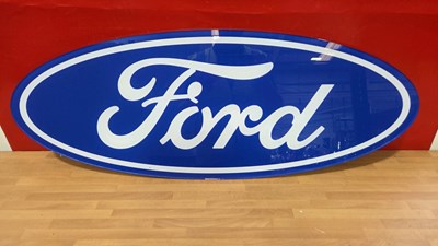 Lot 477 - FORD LOGO PERSPEX PRINTED SIGN 33" X 12"